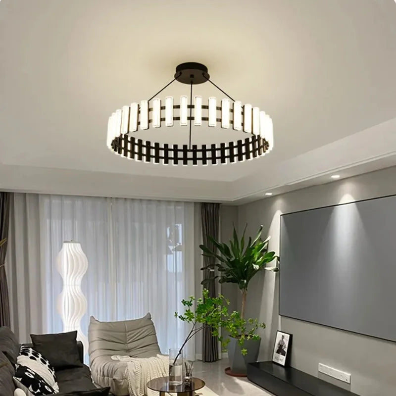 Lustre Circulaire Moderne en Fer pour Salon – Cironde