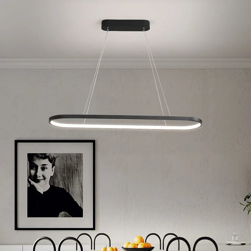مصباح معلّق LED بيضاوي Ondéa تصميم معاصر إضاءة موحدة - المنظر 7