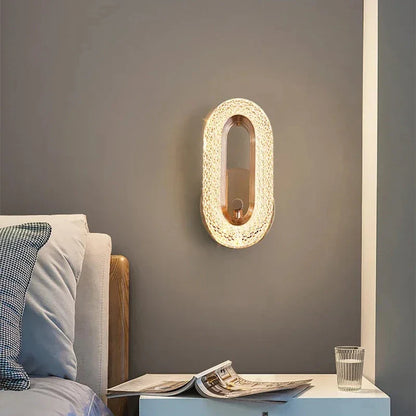 Directional Wall Light Ovalia minimalist design gold with acrylic diffuser - view 11