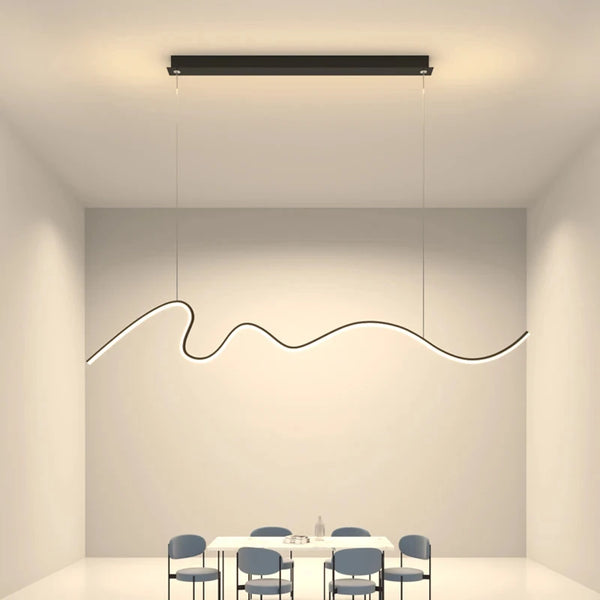 Suspension LED noire moderne pour intérieurs – Caelux