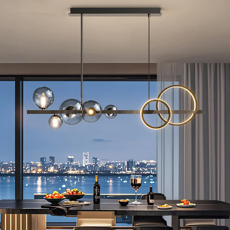 Suspension contemporaine en alliage pour salon – Halura