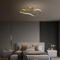 Lustre LED doré pour salons et chambres – Aurélior