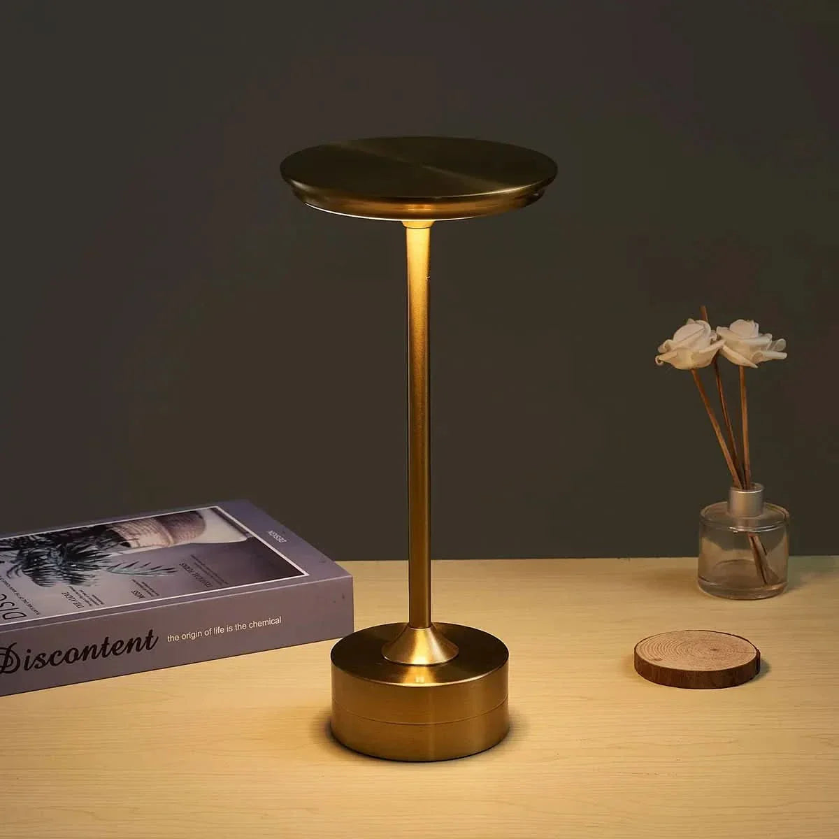 Lampe sans fil Métallico avec capteur tactile réglable au design moderne minimaliste - vue 5