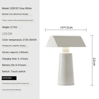 Lampe de Table Portable Minimaliste en Toucher Délicat – Alumina