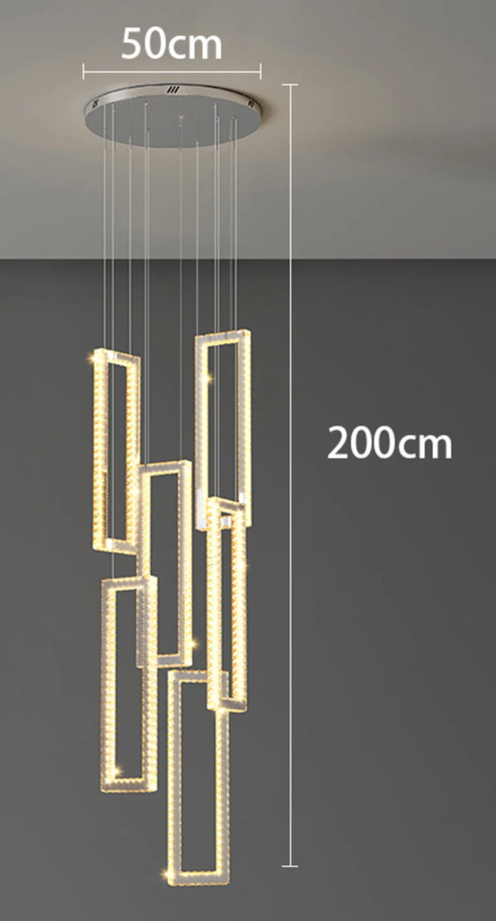 Lustre moderne en cristal pour salon – Cristarion