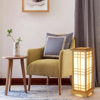 Lampe sur pied en bois style japonais pour salon – Zenshiro