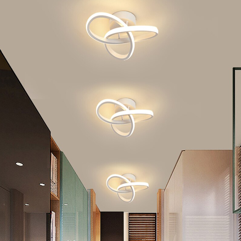 Plafonnier Incurvé Contemporain Double Panneau – Geometrio