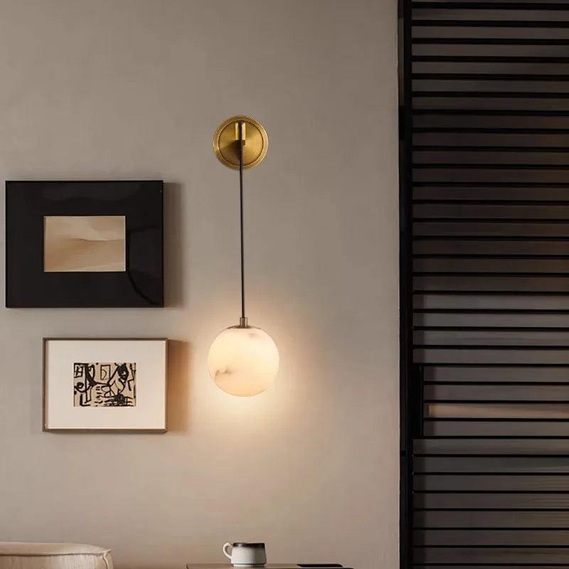 Applique Murale en Marbre et Cuivre pour Chambre – Marbrelia