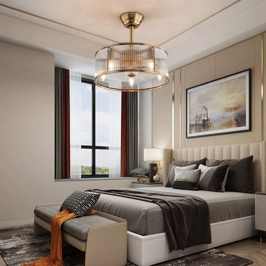 Plafonnier industriel en laiton doré pour cuisine – Artéor