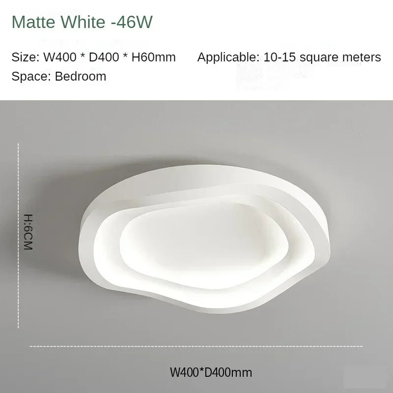 Plafonnier LED minimaliste blanc pour salon moderne – Arionde