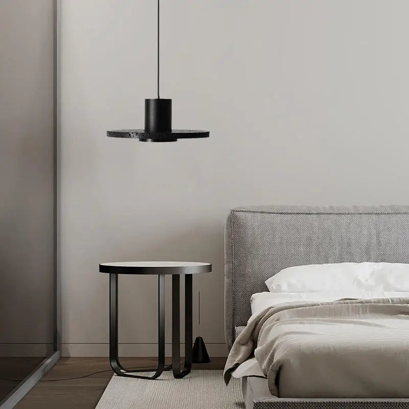 Suspension minimaliste noire pour chambre – Noctarion