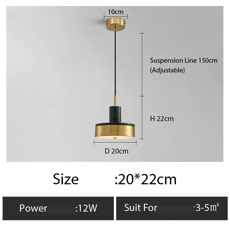 Suspension minimaliste en cuivre pour chambre – Arionelle