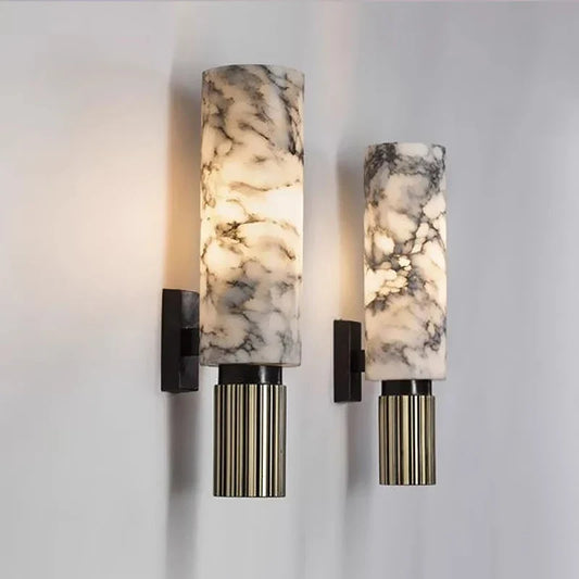 Contemporary Design Alabaster Marble Wall Sconce & Copper – Alabaster