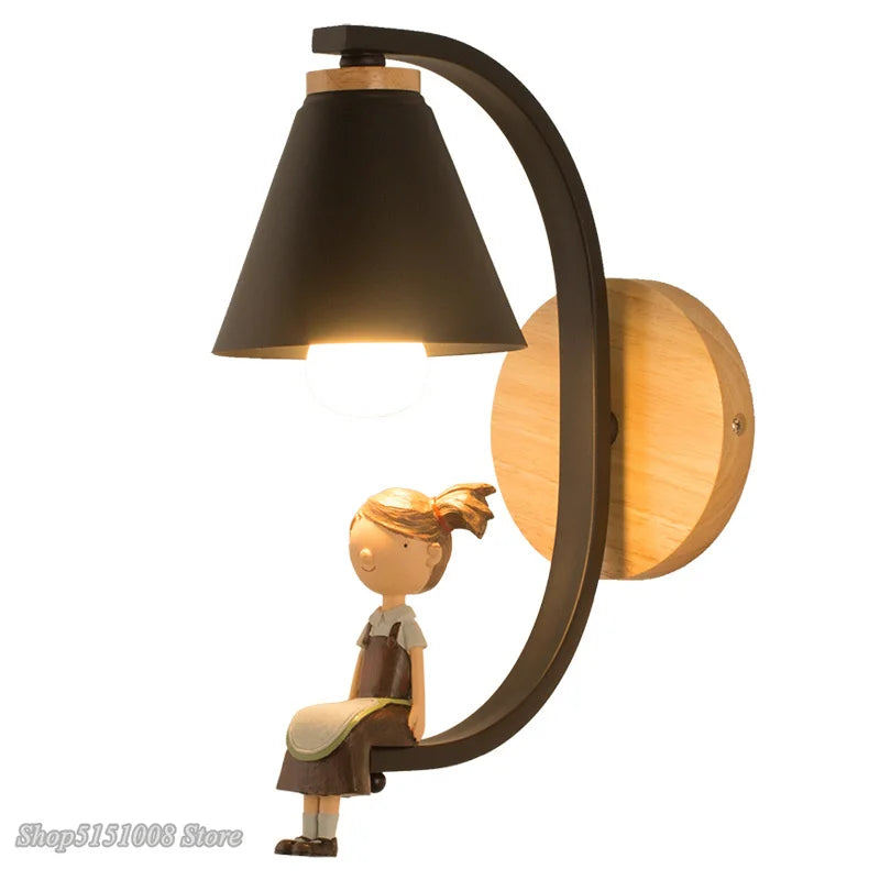 Applique murale en fer nordique pour chambre – Serenion