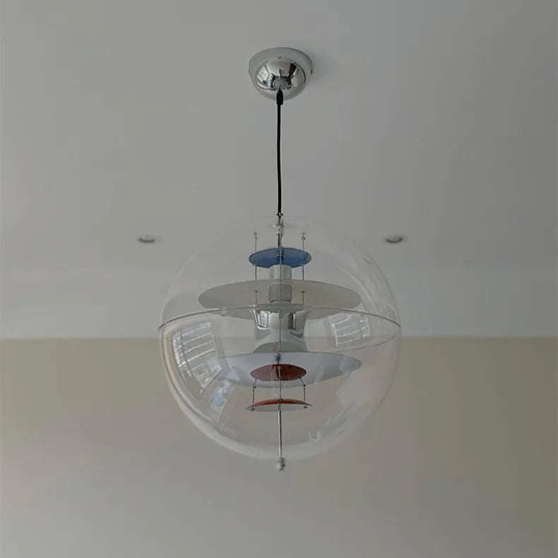 メタリック仕上げの球体LEDペンダントライト コンテンポラリーな雰囲気 – Harmonie Orbitale