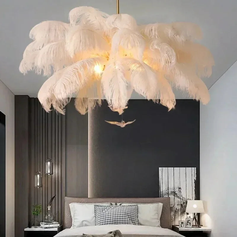 Lustre Featherelle vue ambiance | Luxarmonie