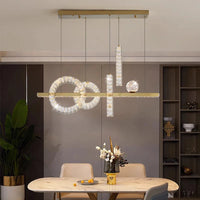 Lustre moderne en cristal pour salon – Cristarène