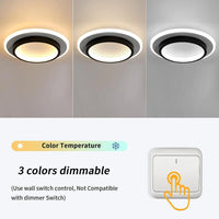 Plafonnier moderne en acrylique noir pour salon – Arionel