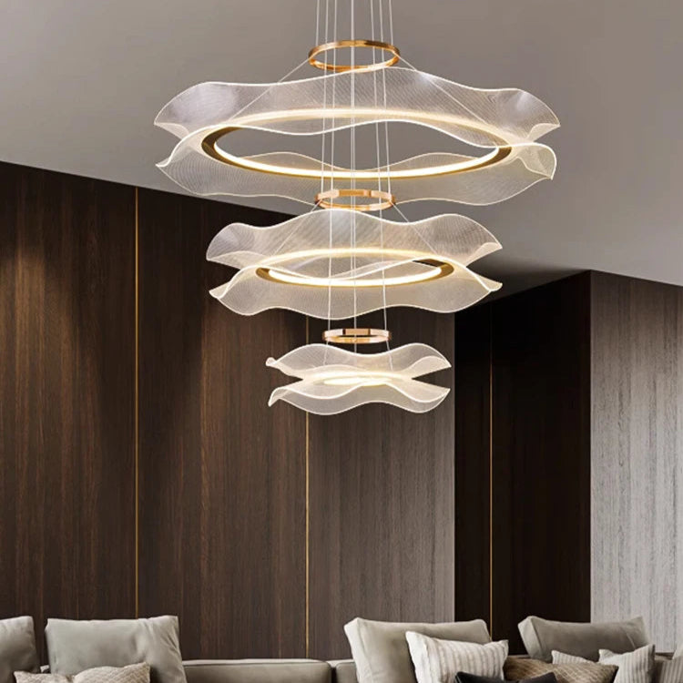 Suspension LED moderne en acrylique pour salon – Célinova