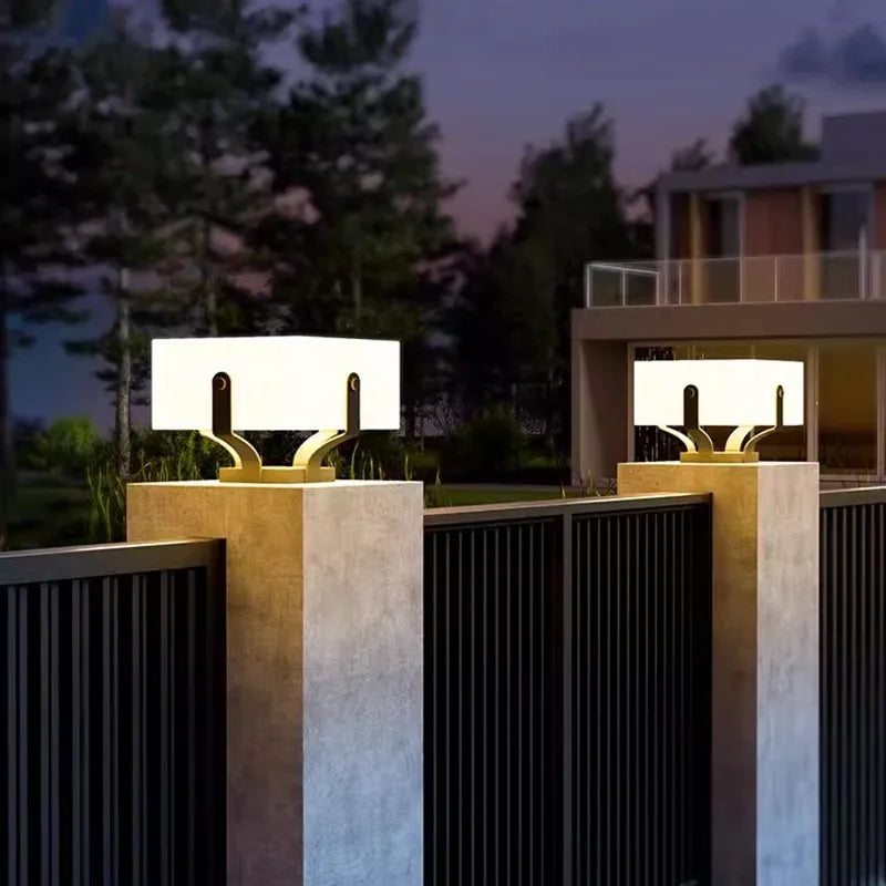 Lampe de Colonne Solaire en Acier Inoxydable pour Jardin – Solastice