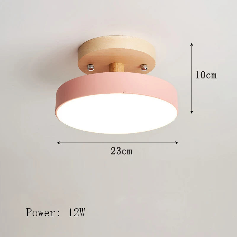 Plafonnier nordique en bois pour couloir – Arborise