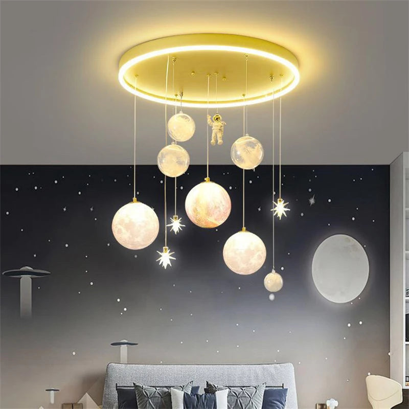 Suspensie Copii LED Dimmable Design Celestial – Dringas