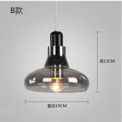 Suspension Verre Métal LED Design Moderne – Raplus