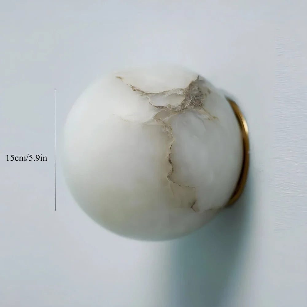 Applique murale en marbre espagnol et cuivre – Seraphia