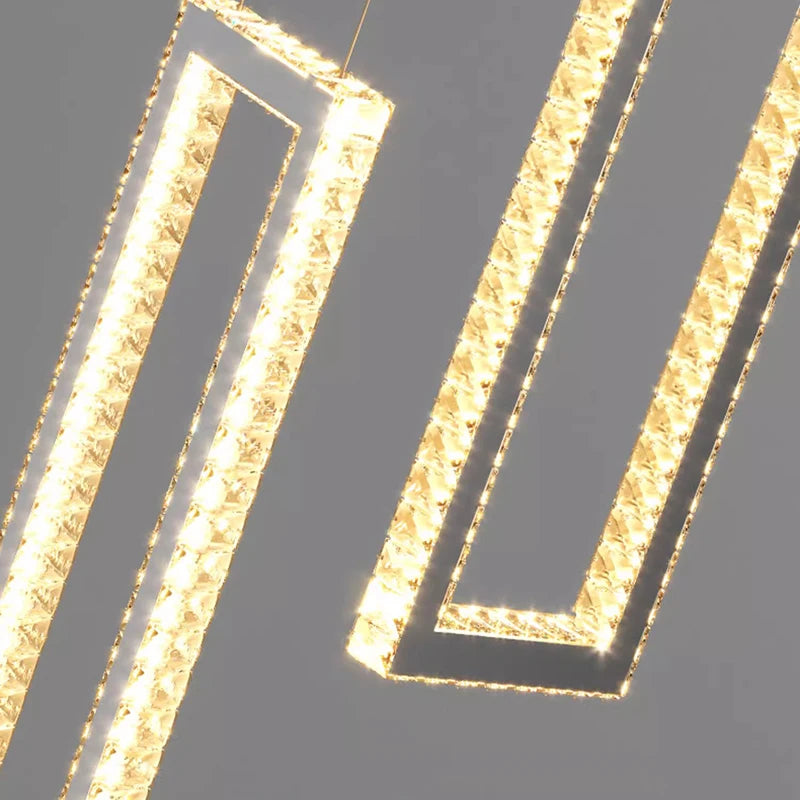 Lustre moderne en cristal pour salon – Cristarion