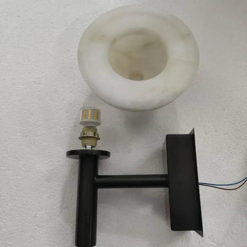 Applique murale en marbre et cuivre pour chambre – Ciraluce