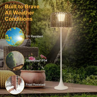 Lampe de jardin extérieur en métal tressé – Verilum