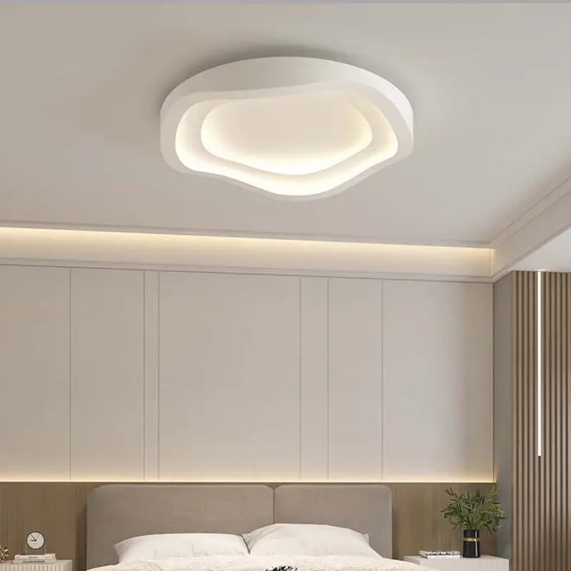 Plafonnier LED minimaliste blanc pour salon moderne – Arionde