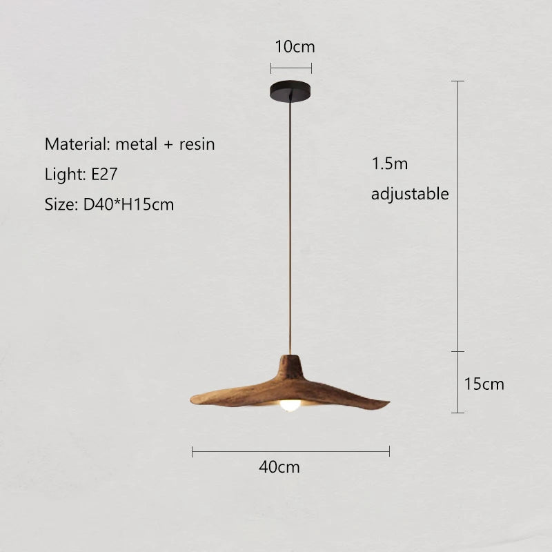 Suspensie Wabi-Sabi din Răşină pentru Saloane și Dormitoare – Mélithos