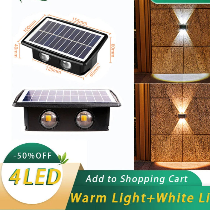 Applique murale solaire LED moderne pour jardin – Solastre