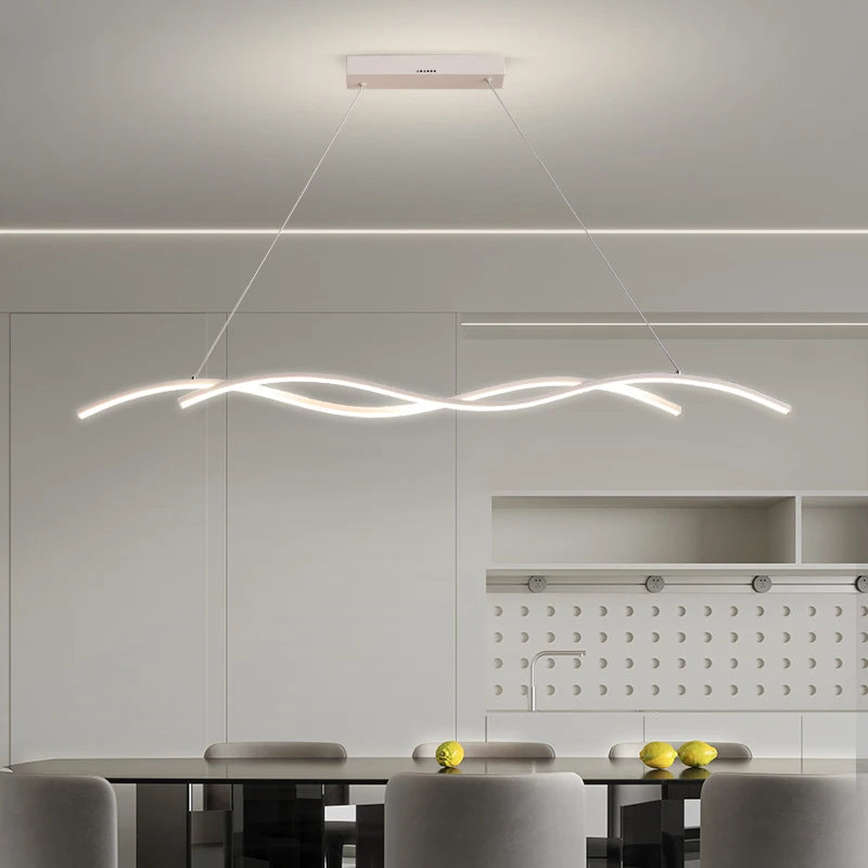 Suspension LED moderne en métal minimaliste  blanc – Stévia