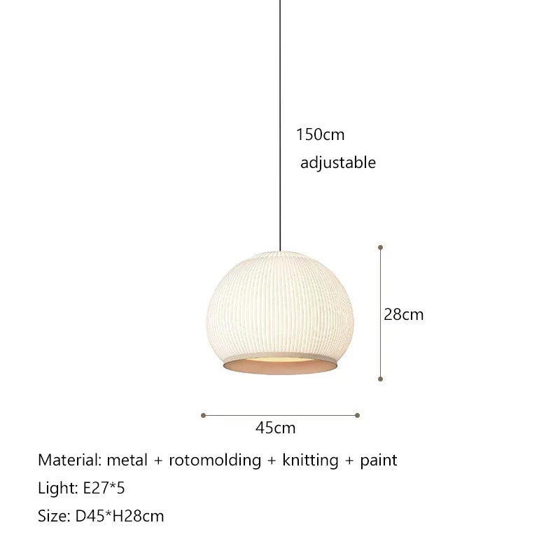 Lampe de Table Cocoon en Tissu Tressé Blanc – Alumine