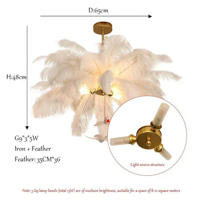 Featherelle Chandelier photo 10 | Luxarmonie