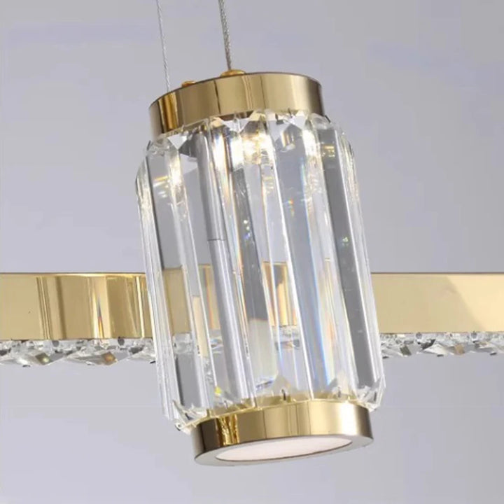 Lustre moderne en cristal pour salon – Cristarène