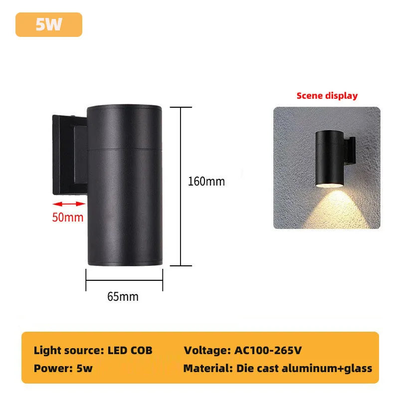 Applique murale extérieure moderne en aluminium – Alumode