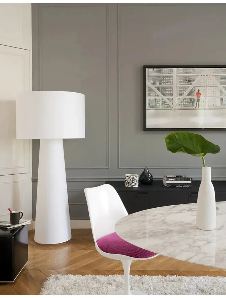 Lampe sur pied en tissu et fer design nordique – Armonello