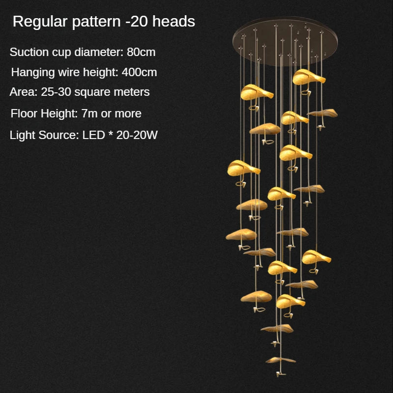 Suspension en cuivre moderne pour duplex – Céloria