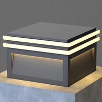 Lampe solaire extérieure carrée en acier inoxydable – Arionel