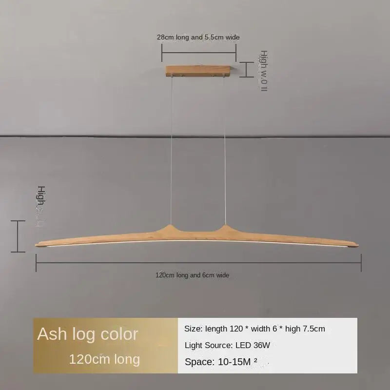 Suspension minimaliste en noyer pour salle à manger – Armonique