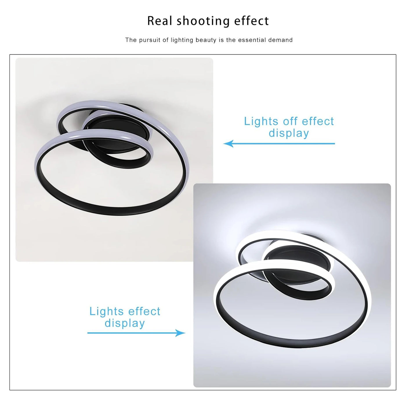 Plafonnier LED en Aluminium pour Chambre et Salon – Spiréclat