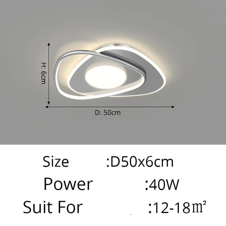 Lustre LED moderne en aluminium doré pour salon – Alumoria