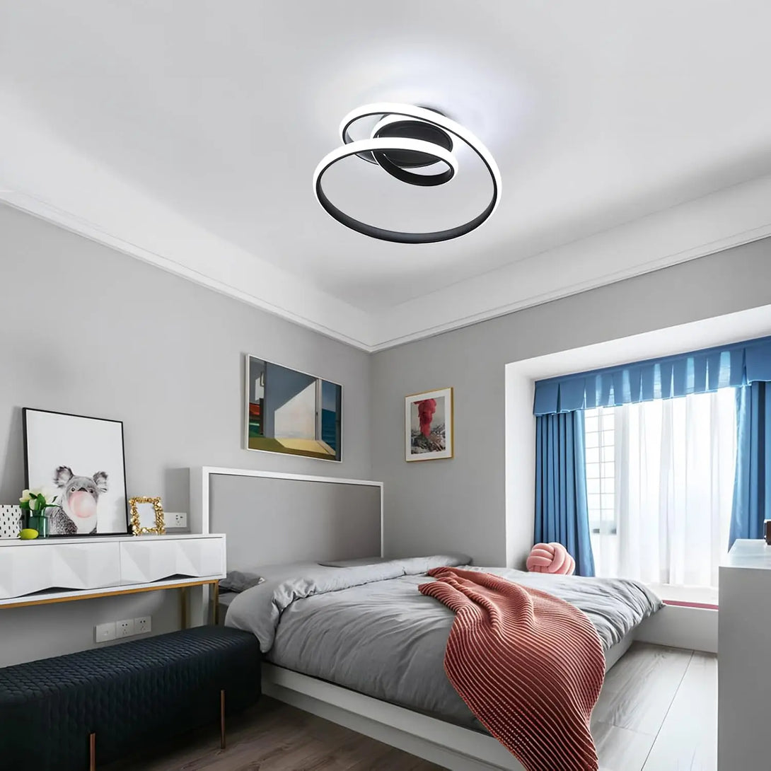 Plafonnier LED en Aluminium pour Chambre et Salon – Spiréclat