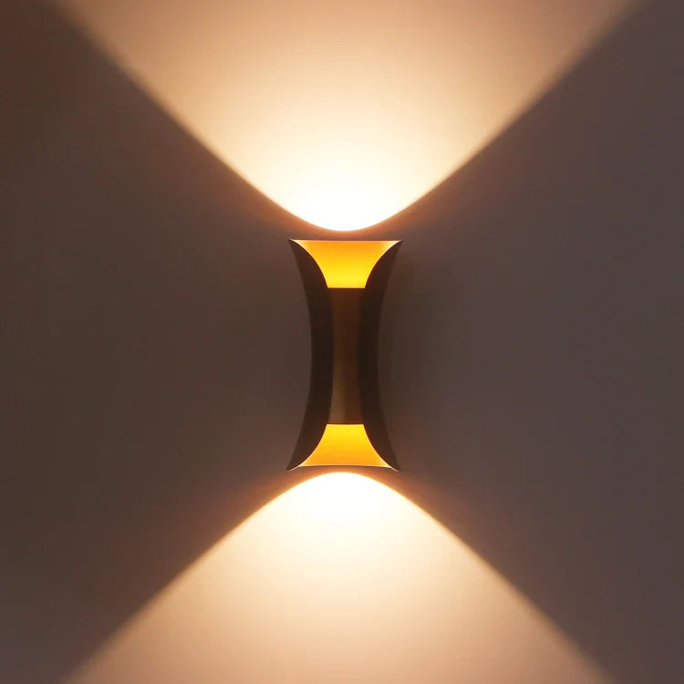 Applique murale extérieure directionnelle Nexa design bicolore noir et doré avec technologie COB - vue 7