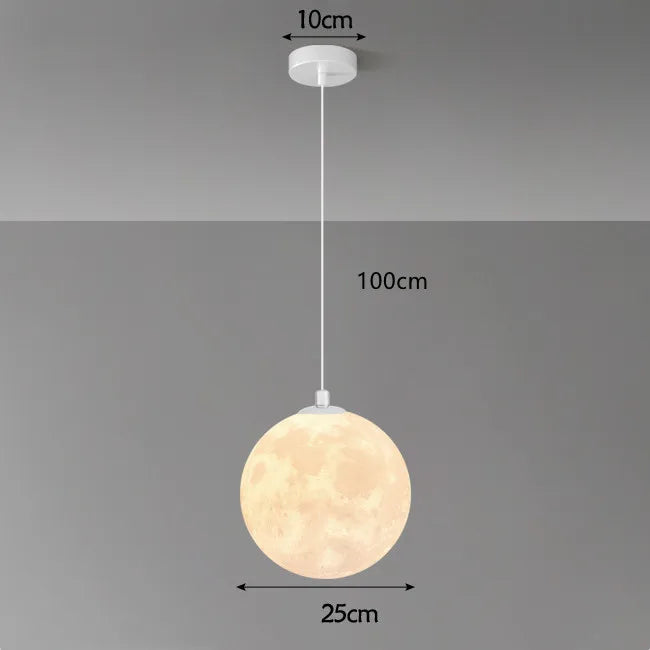 Suspension LED moderne en métal blanc – Moonéclat
