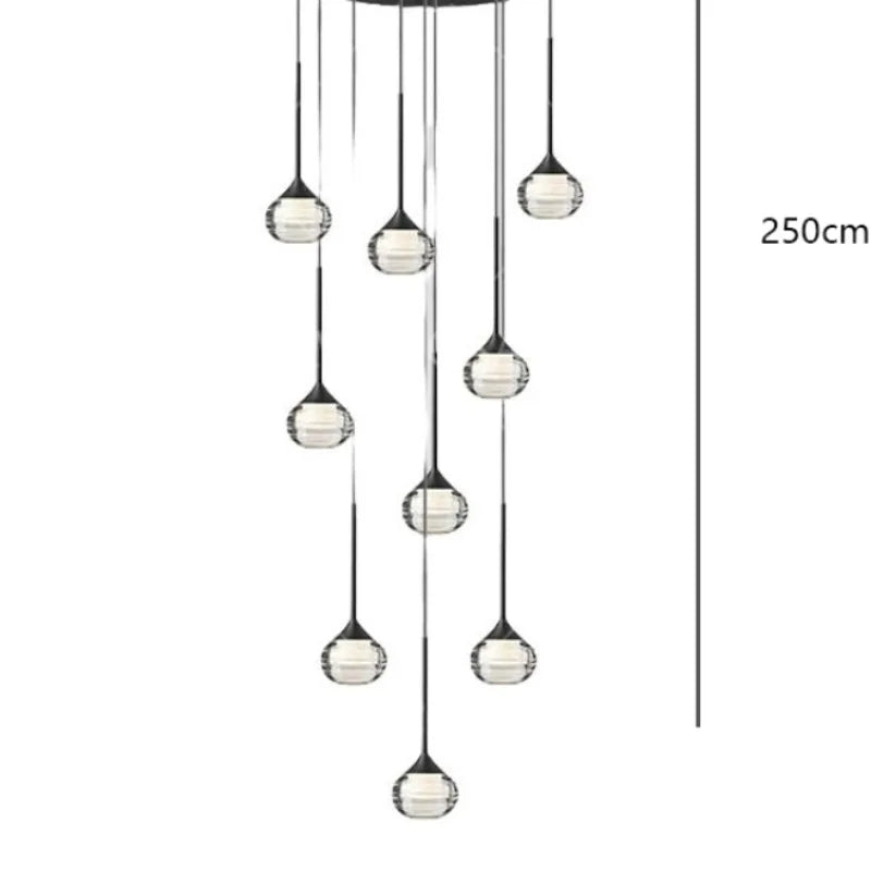 Suspension LED cristal pour chambres et salons – Cristalya