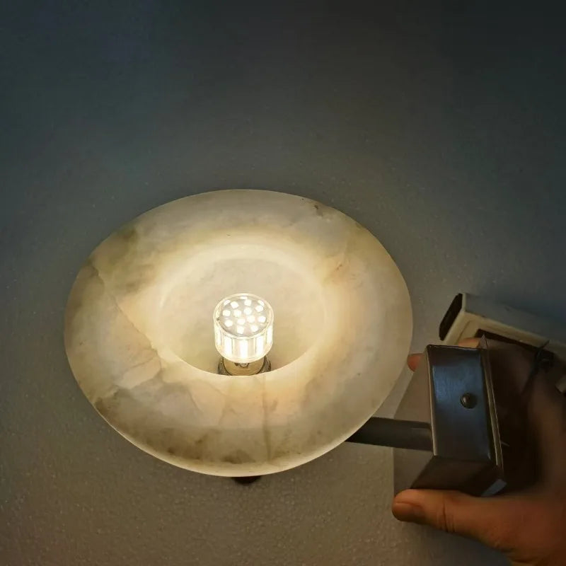 Applique murale en marbre et cuivre pour chambre – Ciraluce